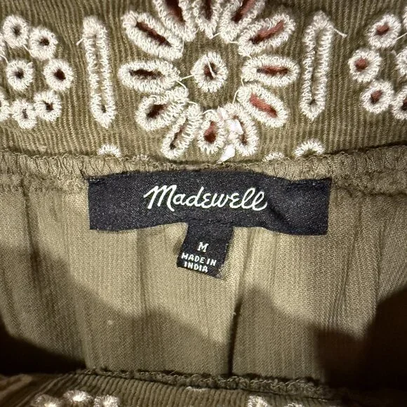 Madewell Corduroy Dress in Olive Green Size M - Picture 8 of 8